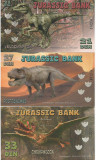 !!! RARR : FANTASY NOTES = JURASSIC BANK - 21 + 27 + 33 DIN 2015 - UNC / POLIMER