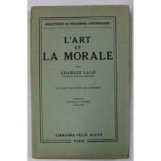 L&#039;ART ET LA MORALE par CHARLES LALO , 1934