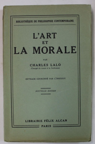 L&#039;ART ET LA MORALE par CHARLES LALO , 1934