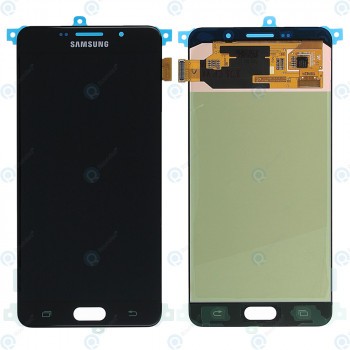 Samsung Galaxy A7 2016 (SM-A710F) Modul display LCD + Digitizer negru GH97-18229B foto