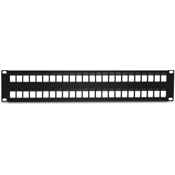 Patch Panel 48 porturi blank keystone 2U - TRENDnet TC-KP48 SafetyGuard Surveillance