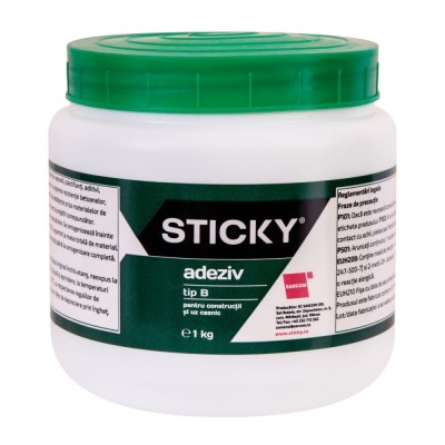 Aracet tip B pentru constructii, Sticky, interior / exterior, alb, 1 kg foto