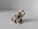 Miniatura catel de portelan bibelou vintage, 4cm inaltime