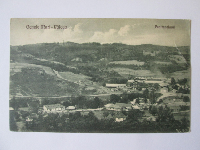 Rară! Carte postala Ocnele Mari (Valcea)-Penitenciarul circulata 1927