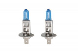 Halogen bec.2pcs.H1.Ultra White.12V.Max.55W.Culoare deschisă alb.Max.5000k.Tip de priză P14.5S.Fără aprobare rutieră.Conține 2 nuclee