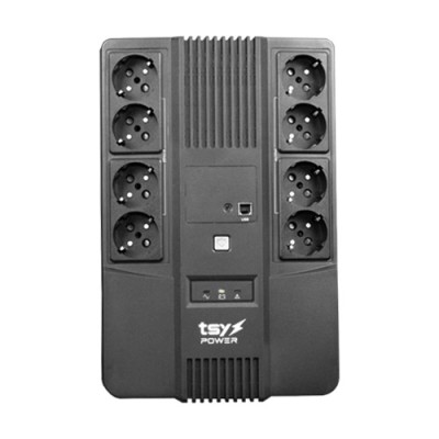 UPS TSY Power, 1000VA/600W, LED, line interactive, 8 x Schuko TSY-D-1K0-LED foto