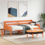 VidaXL Pat de zi fără saltea, maro ceruit, 90x190 cm, lemn masiv pin