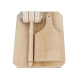 Set 3 piese, un ciocan si doua tocatoare, din lemn de fag, grosime 20mm / EXT 6089