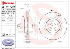 BREMBO 09.A417.11 PRIME LINE - UV Coated Disc frana foto