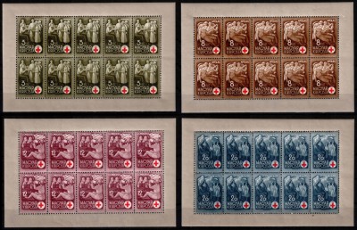 Ungaria 1942, Mi #691-694 Klb**, minicoli, Crucea Rosie, MNH. Cota 130 &amp;euro;! foto