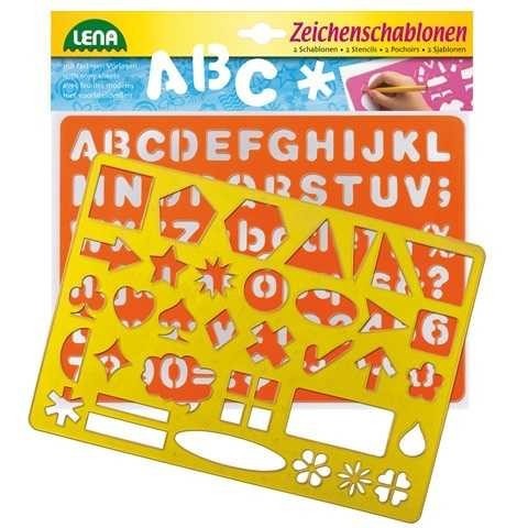 LENA: Numere, litere si semne sablon de desen