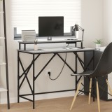 vidaXL Birou sonoma gri 100 x 50 x 86.5 cm Lemn compozit