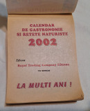 Calendar de gastronomie si retete naturiste