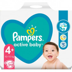 Scutece Pampers Active Baby Giant Pack Marimea 4+, 10-15 kg, 70 buc foto