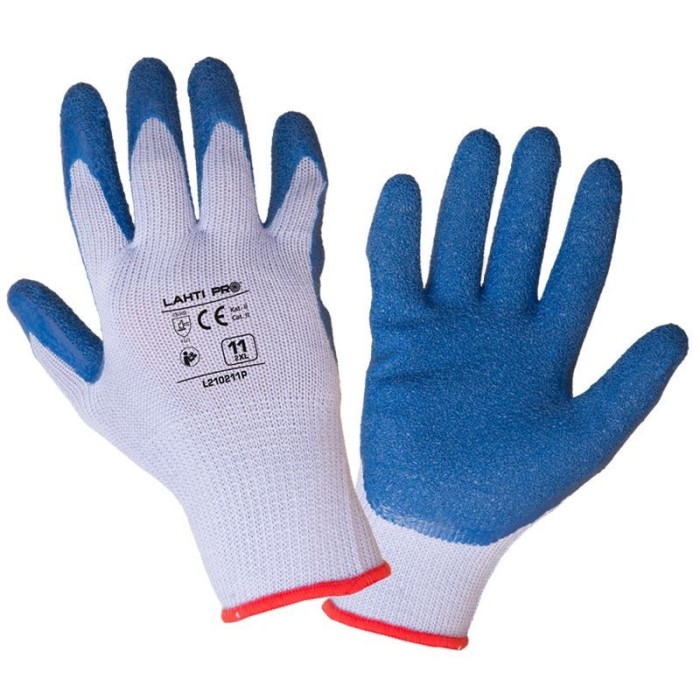 MANUSI LATEX CU POLIESTER TESUTA - 8, LAHTI PRO, L210208P