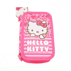 Penar neechipat 3 fermoare Pigna Hello Kitty roz dungi HKPE1703-1 foto