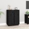 vidaXL Servantă, negru, 60x35x80 cm, lemn masiv de pin 814493