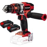 Einhell TE-CD 18/48 Li-i PXC + Twinpack CB - Masina de gaurit si insurubat cu percutie 48 Nm + Set 2 acumulatori Li-Ion 18 V 2.5 Ah