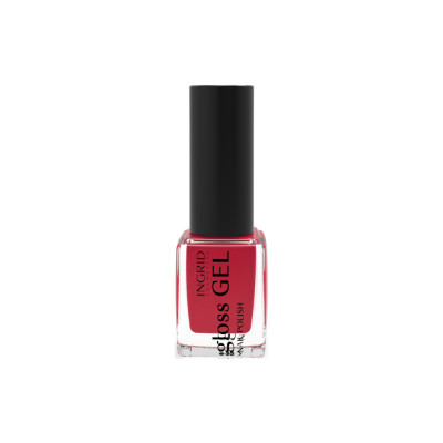 Lac de unghii Gloss Gel Ingrid Cosmetics, 580 rosu, 7 ml foto