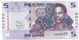 Bancnota 5 leones 2022 - Sierra Leone, UNC