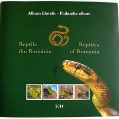 2011 Album filatelic Reptile din Romania LP 1887 c, bloc numerotat, maxime FDC