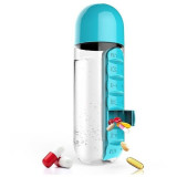 Sticla de apa cu organizator pentru medicamente si vitamine, Pull and Vitamin, Oem