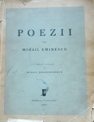 Poezii - Mihail Eminescu. Ediție critică de Mihail Dragomirescu foto