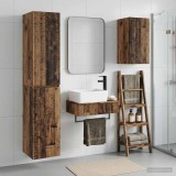 Set dulap baie 3 buc. Lemn vechi 33 x 34,5 x 160 cm