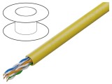 Cablu U/UTP 4x2x23AWG CCA PVC 305m LANBERG galben &Oslash;5,6mm
