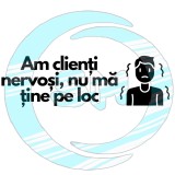Sticker livratori mancare , , zAm clienti nervosi, nu ma tine pe loc, (Glovo, Bolt Food, Wolt, Takeaway, Foodpanda)
