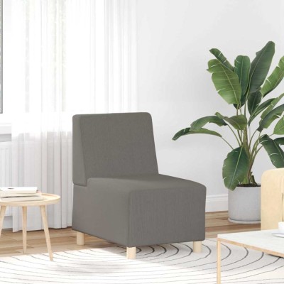 vidaXL Unitate Sofa Modulară Fără Brațe Gri deschis 55 x 74 x 82 cm foto