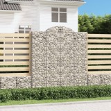 VidaXL Coșuri gabion arcuite, 18 buc 200x50x220/240cm, fier galvanizat