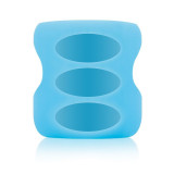 Protectie silicon pentru biberon din sticla cu gat larg albastru, 150ml, Dr. Brown&#039;s