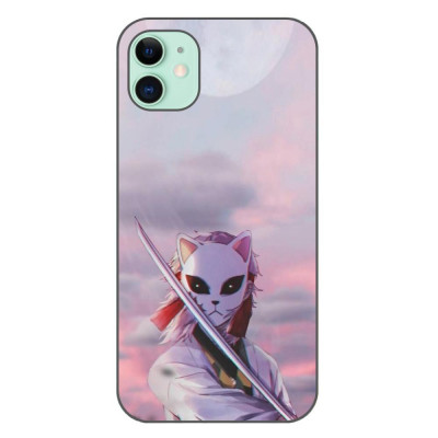 Husa compatibila cu Apple iPhone 11 Silicon Gel Tpu Model Demon Slayer Sabito foto