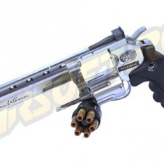 REVOLVER DAN WESSON 6 INCH SILVER - FULL METAL - GNB - CO2