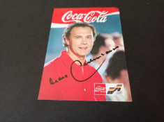 Vedere cu autograf Franz Beckbauer Coca Cola Euro 1988 foto