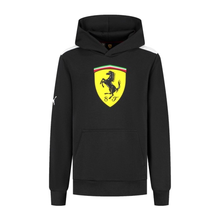 Ferrari hanorac cu glugă pentru copii Shield black F1 Team 2025 - 140 cm (dětsk&eacute;)