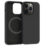 Husa protectie Flippy pentru iPhone 12/12 Pro Mag Safe, 2 in 1 incarcare si magnet, Soft silicone, Negru