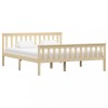 VidaXL Cadru de pat, natural, 160 x 200 cm, lemn masiv de pin 283224