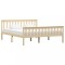 vidaXL Cadru de pat, natural, 160 x 200 cm, lemn masiv de pin 283224