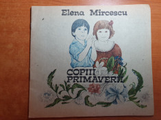 carte de poezii - copiii primaverii de elena mircescu din anul 1989 foto