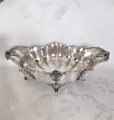 FRUCTIERA ARGINT MASIV 800 DIN ANII STILUL ROCOCO foto