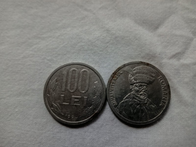Monede 100 lei cu Mihai Viteazul, an 1994 foto