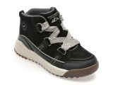 Ghete SKECHERS negre, YANA, din piele intoarsa