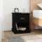 Gossi noptiera, negru, 39x39x47,5 cm, lemn prelucrat