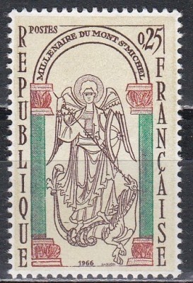 Franta 1966 - Mileniul Mont Saint Michel, MNH foto