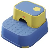 Scaunel Inaltator pentru Copii 2 in 1 cu Doua Trepte Linomag&reg;, Multifunctional, pentru WC, Baie si Bucatarie, Albastru deschis / Galben