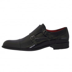 Pantofi eleganti barbati, din piele naturala, Conhpol, 5099-01-40, negru foto