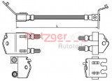 Conducta / cablu frana FORD TRANSIT CONNECT (P65, P70, P80) (2002 - 2016) METZGER 4112539