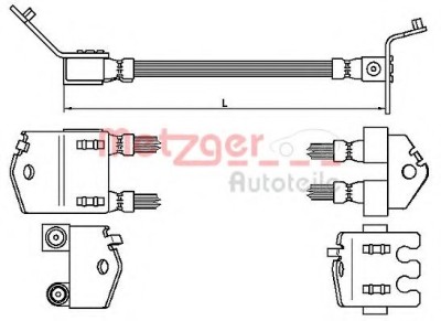 Conducta / cablu frana FORD TRANSIT bus (FD, FB, FS, FZ, FC) (2000 - 2006) METZGER 4112543 foto